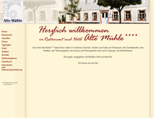 Tablet Screenshot of hotel-alte-muehle.de